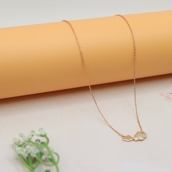 -"Minimalist Rose Gold Cloud Pendant Necklace, Adjustable Chain, XPNL0193 - Picture 6 of 13